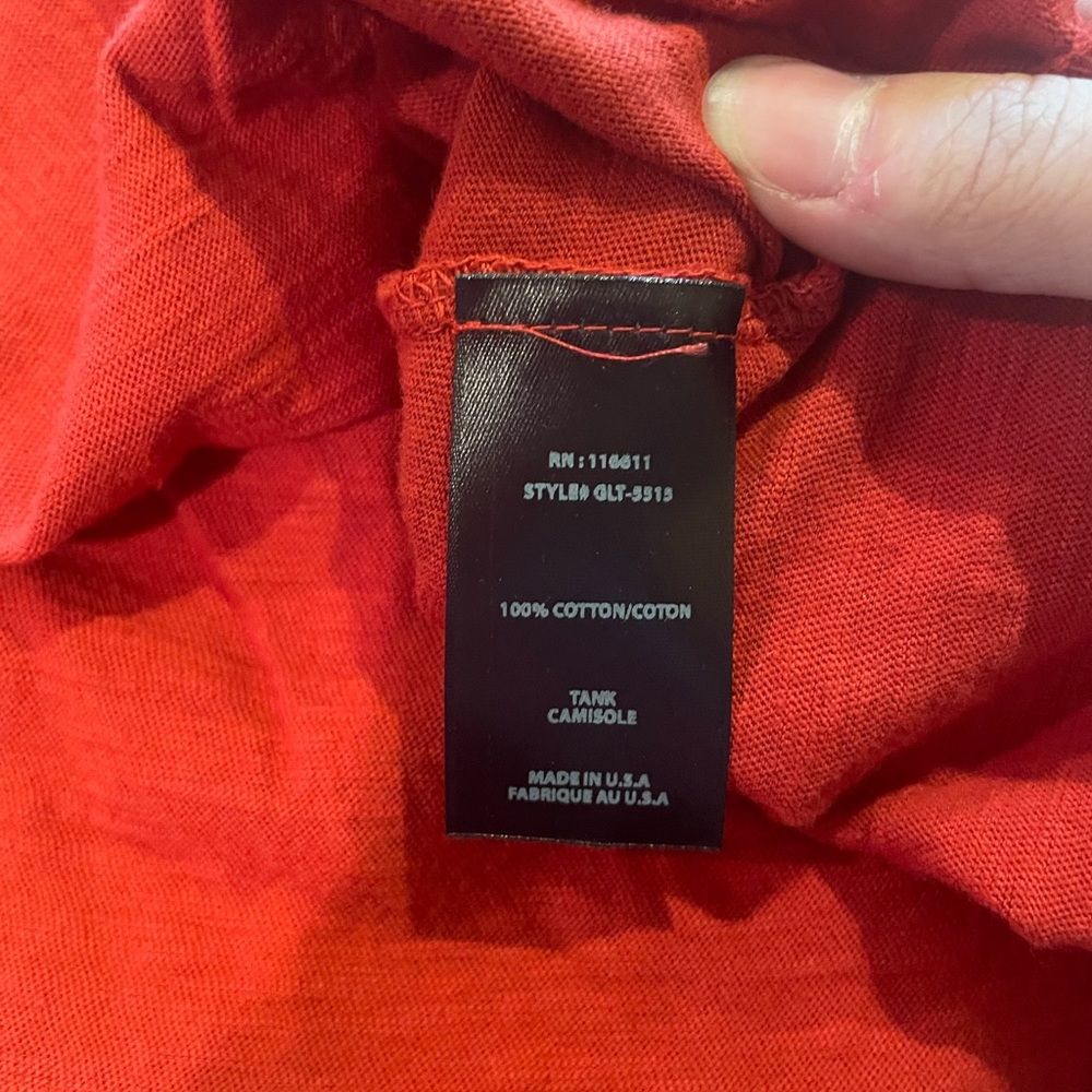 Good Luck Tee Red Racer Back Tank Size Small - Picture 5 of 6